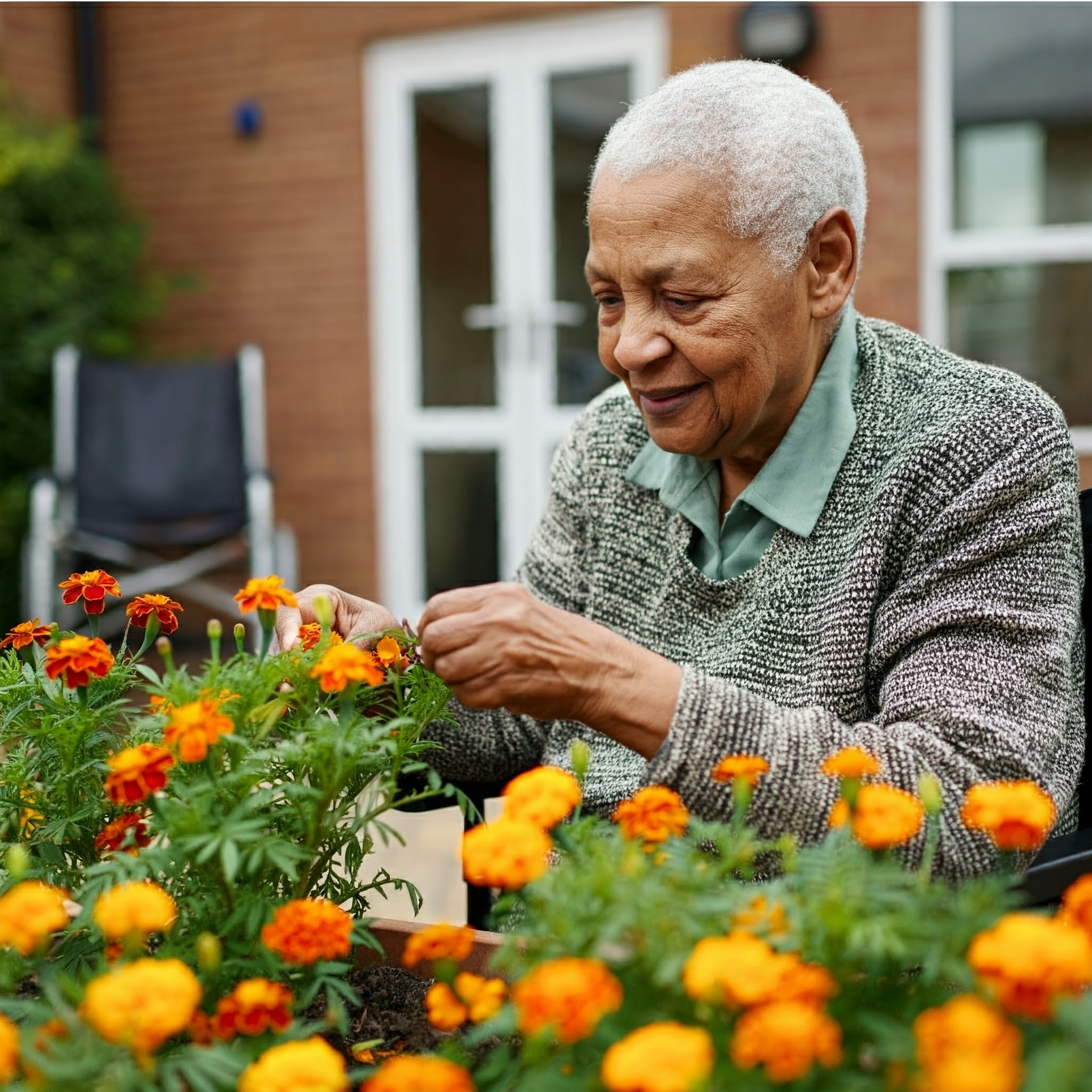 A resident in the garden