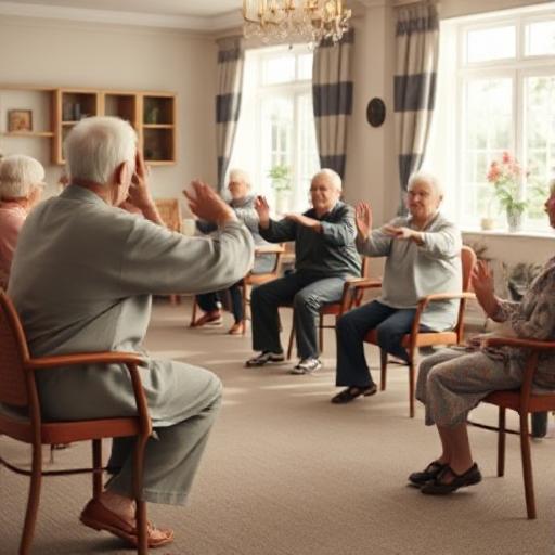 residents doing tai chi