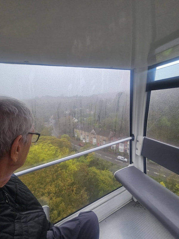 view from cablecar in Heights of Abraham