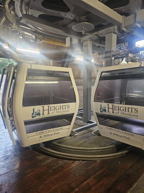 cablecars indoors Heights of Abraham